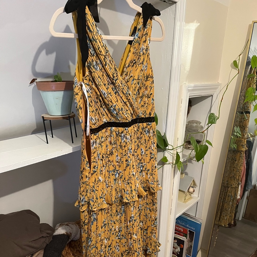 Lulus Such Sophistication Floral Midi Dress